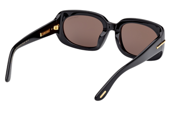 Tom Ford FT1253-F_01A sunglasses in shiny black with gold ‘T’ detail – Lifestyle Optical Sydney
