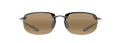 Maui Jim Hookipa sunglasses gloss black frame with HCL Bronze polarized lenses front view 