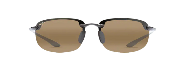 Maui Jim Hookipa sunglasses gloss black frame with HCL Bronze polarized lenses front view 