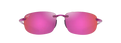 Maui Jim Hookipa sunglasses transparent cyclamen pink frame with Sunrise polarized lenses front view 
