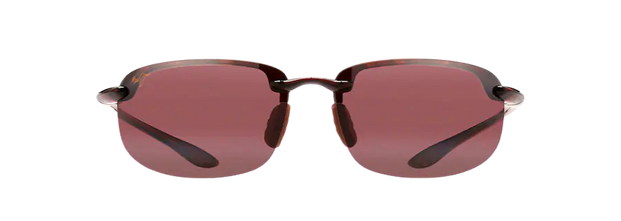 Maui Jim Hookipa sunglasses tortoise frame with Maui Rose polarized lenses front view 
